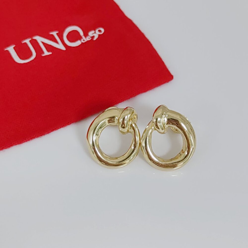 UNO de 50 Earring Round O-Shaped Earrings Gold-plated Earrings Women Jewelry